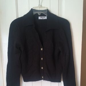 Double Zero Women's Black Cardigan Sweater
